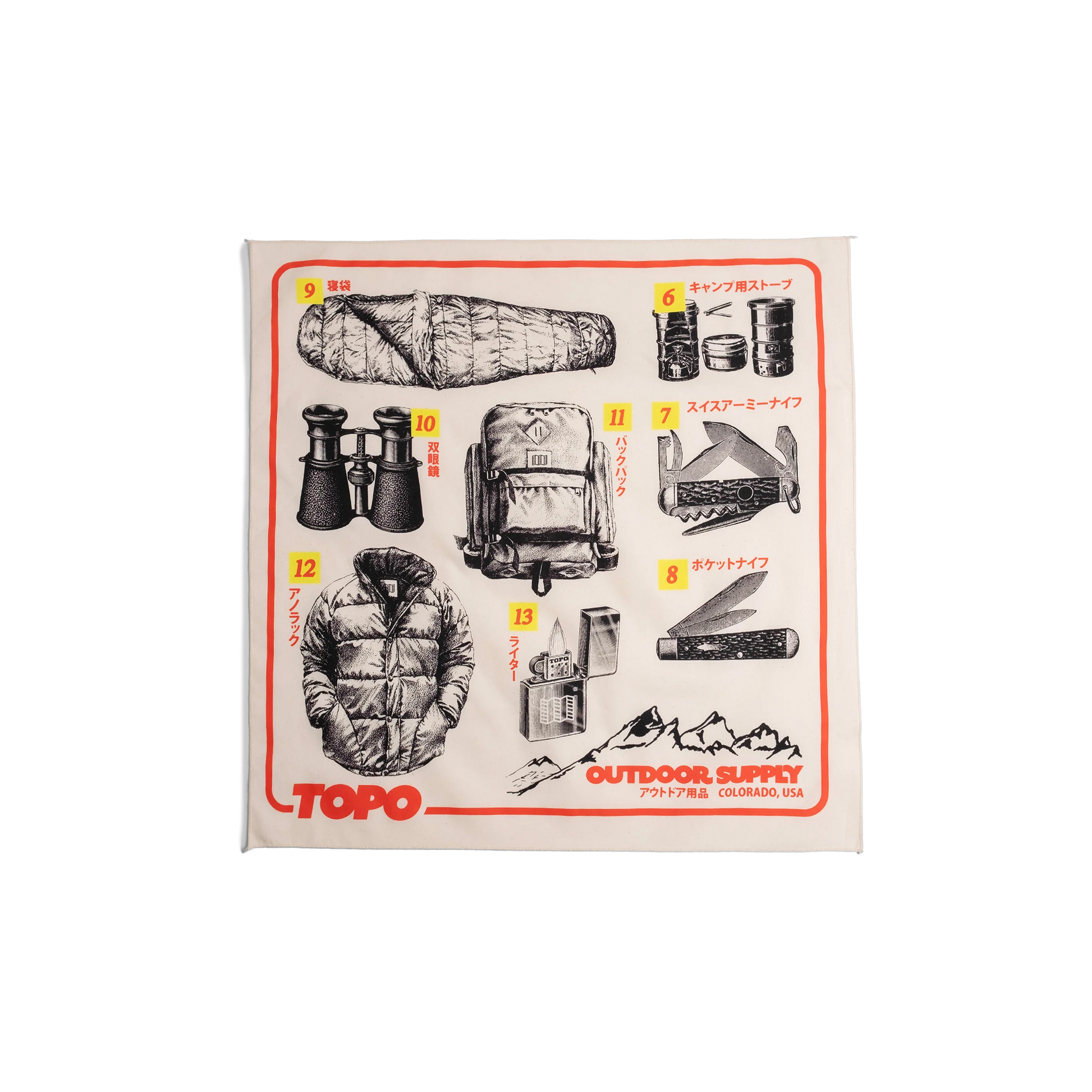 Topo Designs x Pine Printshop Catalog Bandana